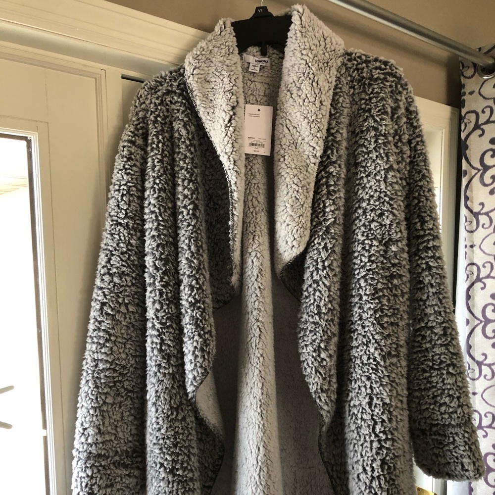 Sonoma Gray heather cozy cardigan